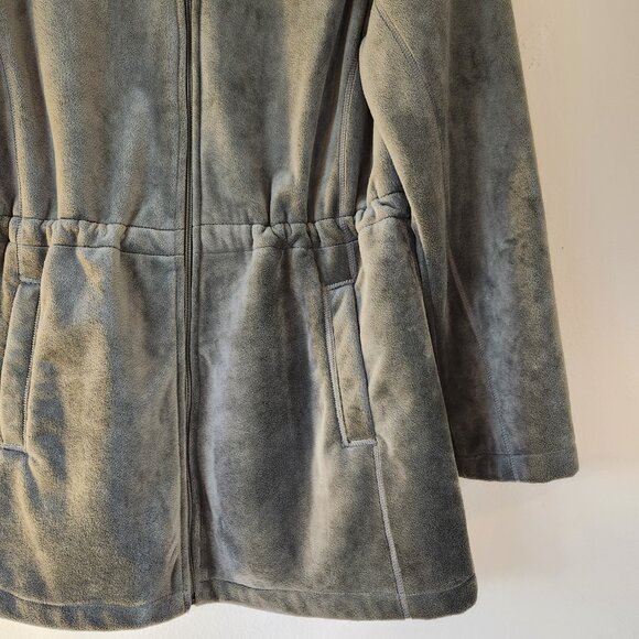 Westbound Soft Smokey Green Zip Front LS Winter Coat Medium - Picture 3 of 16